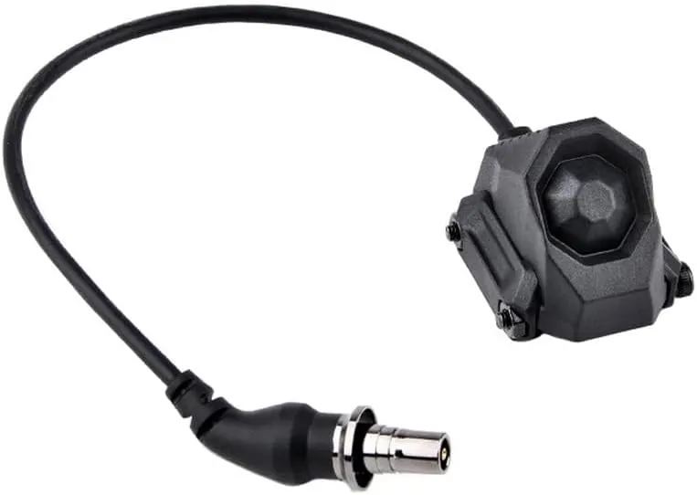 Tactical Modular Button Remote Activation Pressure Switch for SF M300 M600 PEQ15/L3 Series Weapon Light and Tactical Flashlight,for 20mm Picatinny Rail (SF Plug Black)