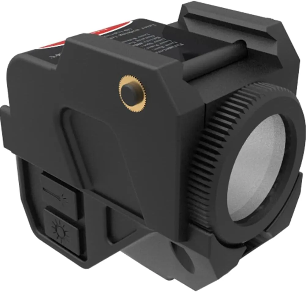 Tactical Sub Compact Rail Mount Laser Sight with High Lumen Flashlight Light Integrated Combo, Built-in USB Magnetic Touch Rechargeable Battery Accessory