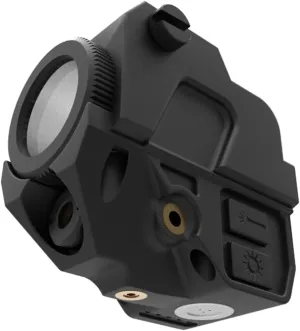 Tactical Sub Compact Rail Mount Laser Sight with High Lumen Flashlight Light Integrated Combo, Built-in USB Magnetic Touch Rechargeable Battery Accessory