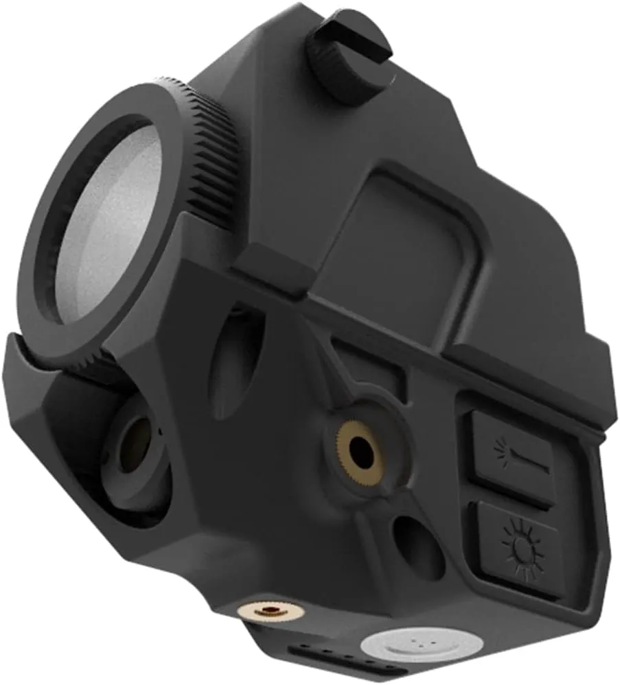Tactical Sub Compact Rail Mount Laser Sight with High Lumen Flashlight Light Integrated Combo, Built-in USB Magnetic Touch Rechargeable Battery Accessory