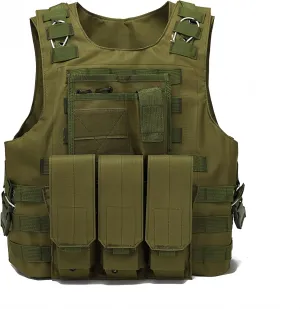 Tactical Vest Survival Vest Adjustable Oxford Cloth Available for Cosplay Training Outdoor Safety Protection Hunting