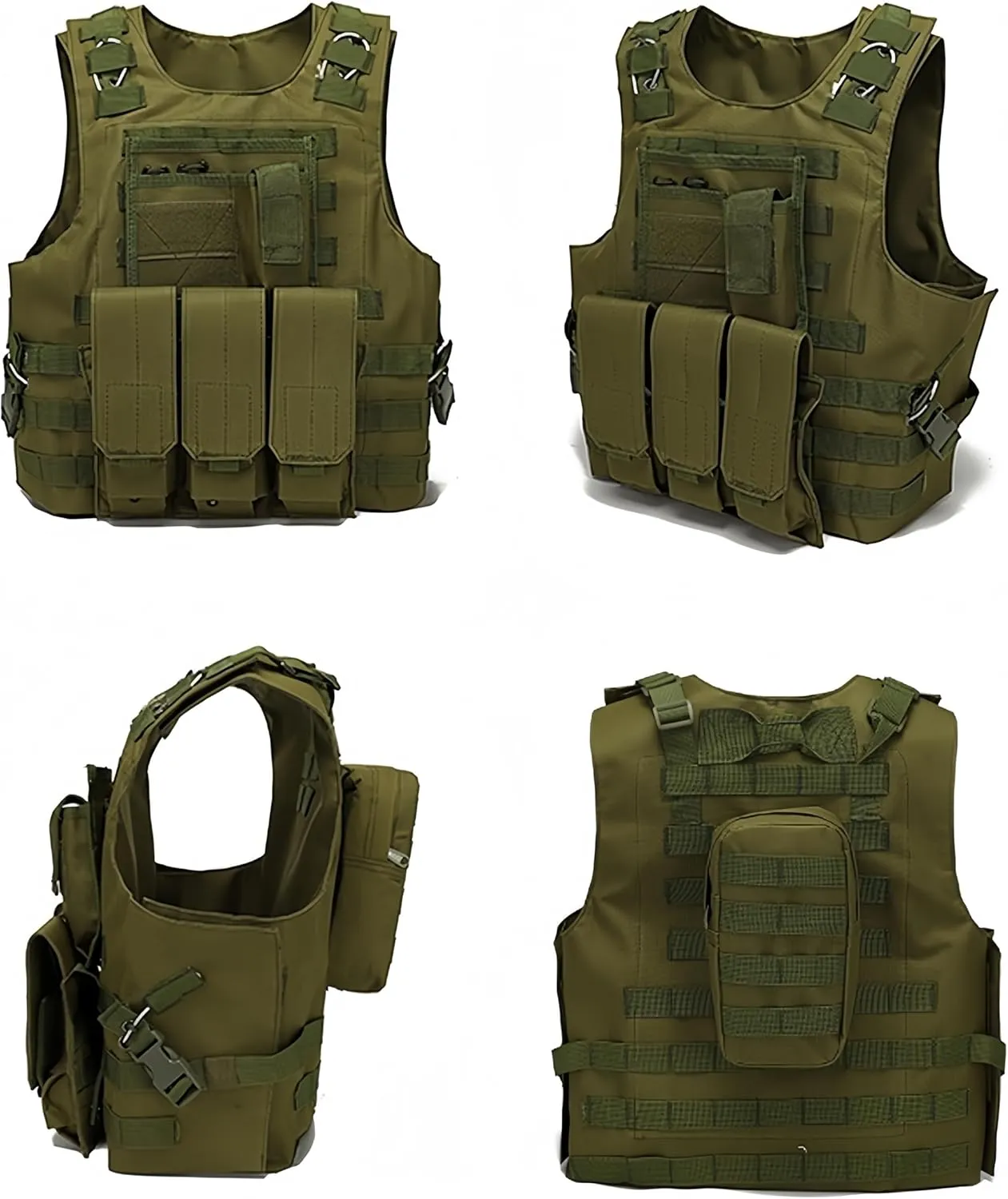 Tactical Vest Survival Vest Adjustable Oxford Cloth Available for Cosplay Training Outdoor Safety Protection Hunting