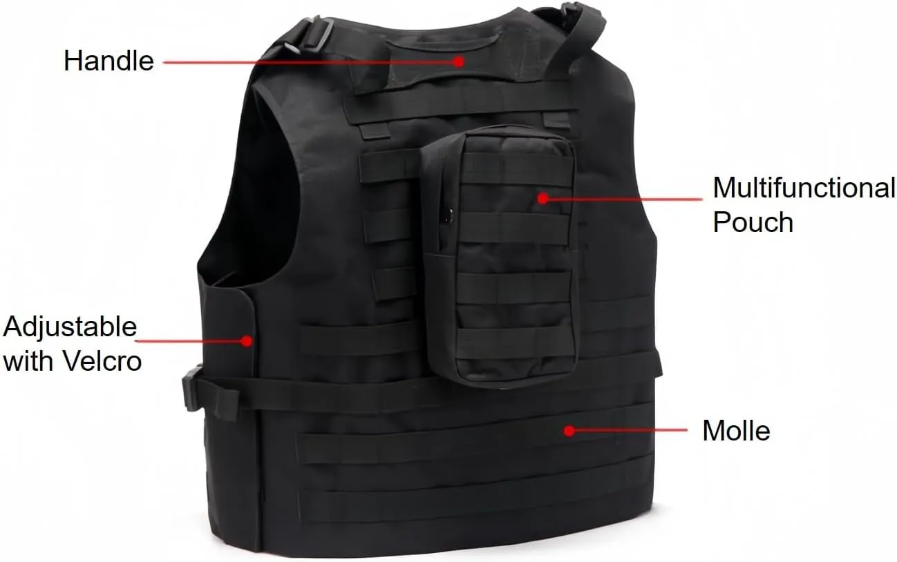 Tactical Vest Survival Vest Adjustable Oxford Cloth Available for Cosplay Training Outdoor Safety Protection Hunting