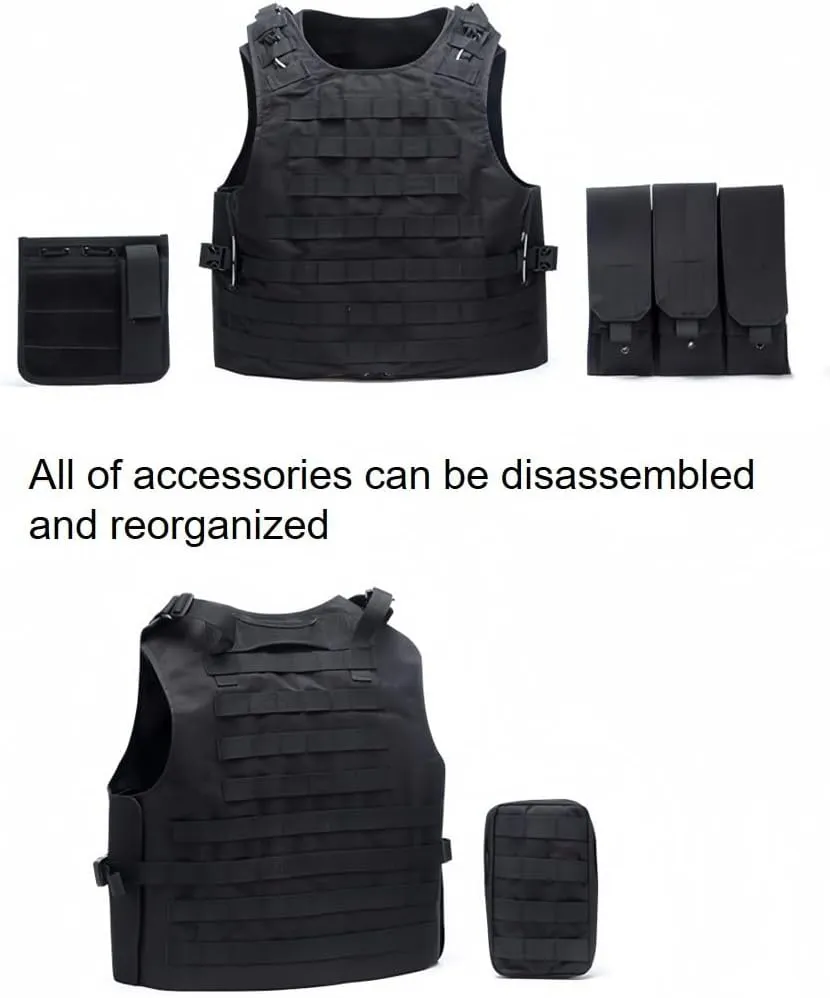 Tactical Vest Survival Vest Adjustable Oxford Cloth Available for Cosplay Training Outdoor Safety Protection Hunting