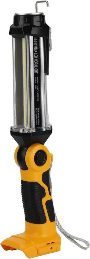 Taingwei 2000LM LED Work Light for Dewalt 20V MAX Lithium Battery, 25W Flashlight for Camping, Car Repairing, Emergency and Job Site Lighting