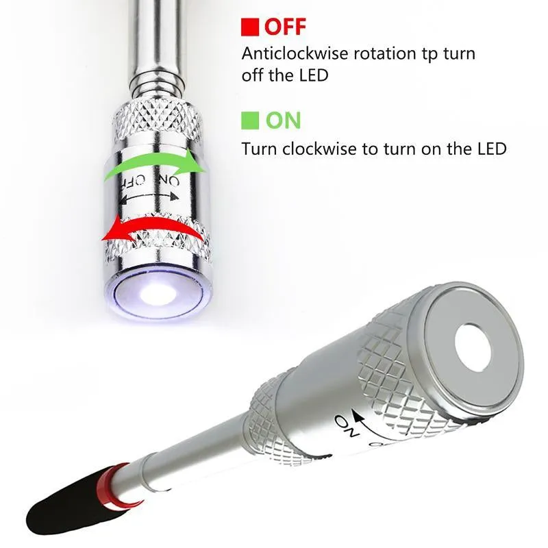Telescoping Magnetic Extendable LED Flashlight