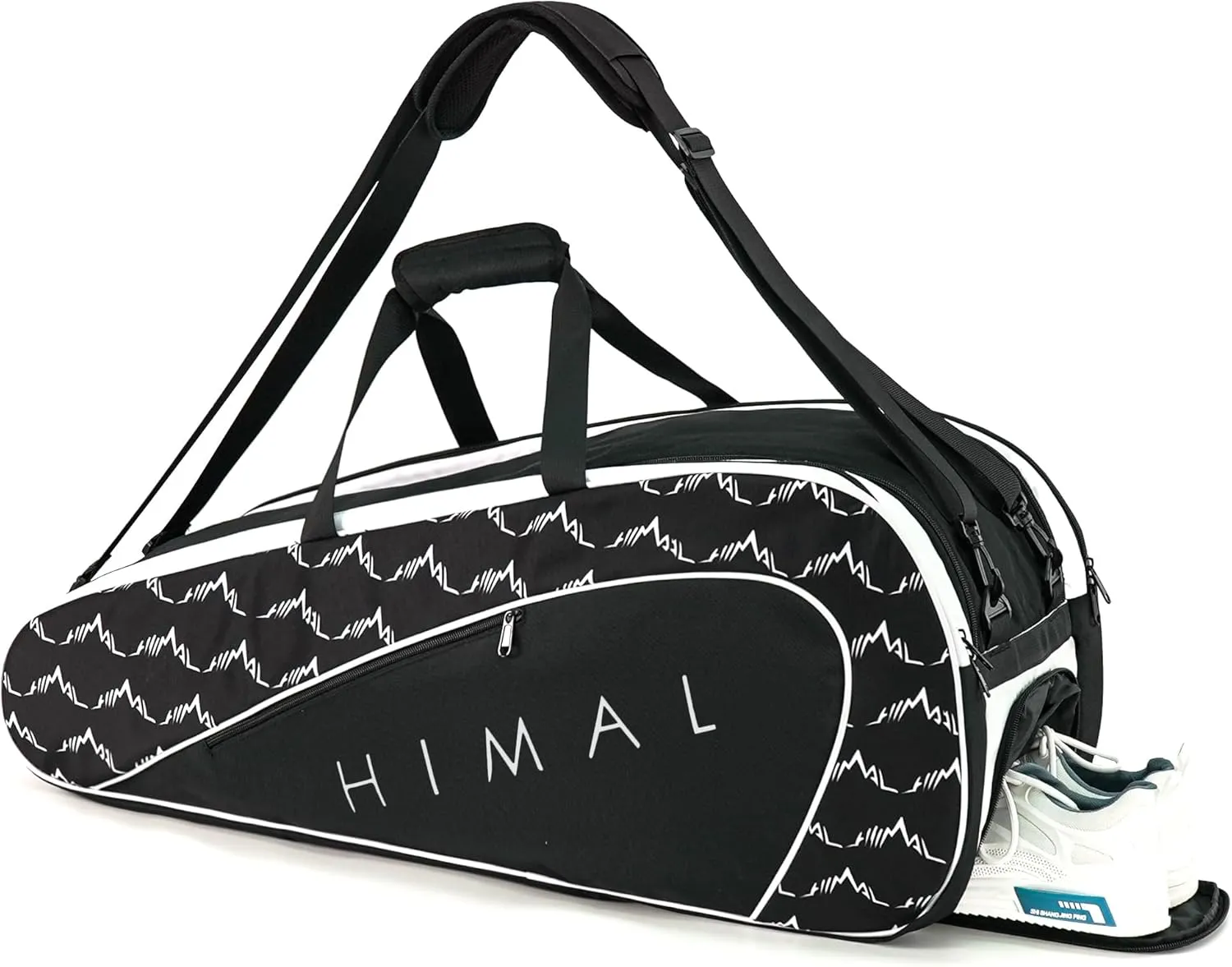 Tennis Bag 6 Rackets, Tennis Backpack Large Storage with Shoes Compartment, Cooler Pocket & Removeable Shoulder Strap, Multifunction Tennis Racket Bag for Sport Equipment