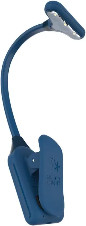 The Original Mighty Bright NuFlex Rechargeable Book Light, 35 Lumens of Warm Eye-Care Light, 3 Brightness Levels, 24 Hours of Battery Life, Durable, Flexible (Midnight Blue)