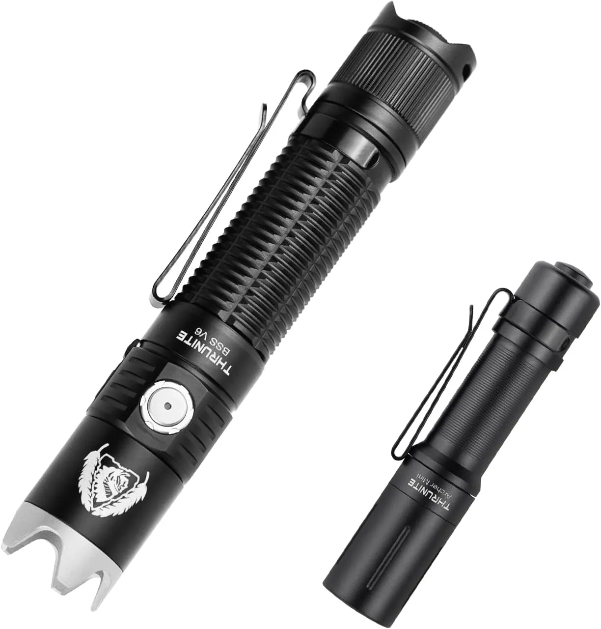 ThruNite 2PCS Flashlight Bundle丨BSS V6 Bright Tactical Flashlight Cool White/Archer Mini Flashlight Cool White