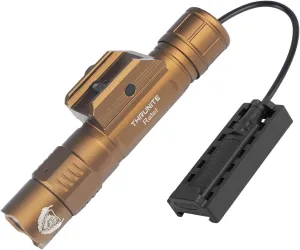 ThruNite BSS Ratel Rechargeable Flashlight, Customzied Edition with BlackScoutSurvival Bright Tactical Flashlight High 1983 Lumen for 1913 Rail, Long 265 Meters Throw, Desert Tan Cool White