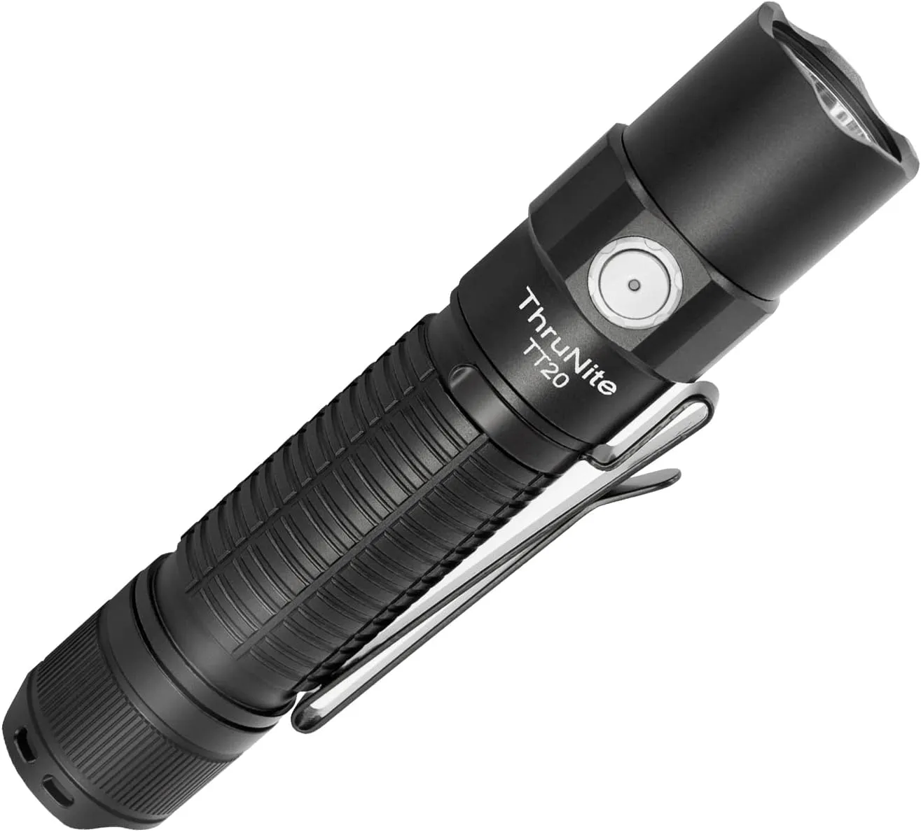 ThruNite TT20 Flashlight, 2010 High Lumens, 305 Meters Long Beam Distance, USB-C Rechargeable Flashlights with Dual-Switch (Black- Cool White)