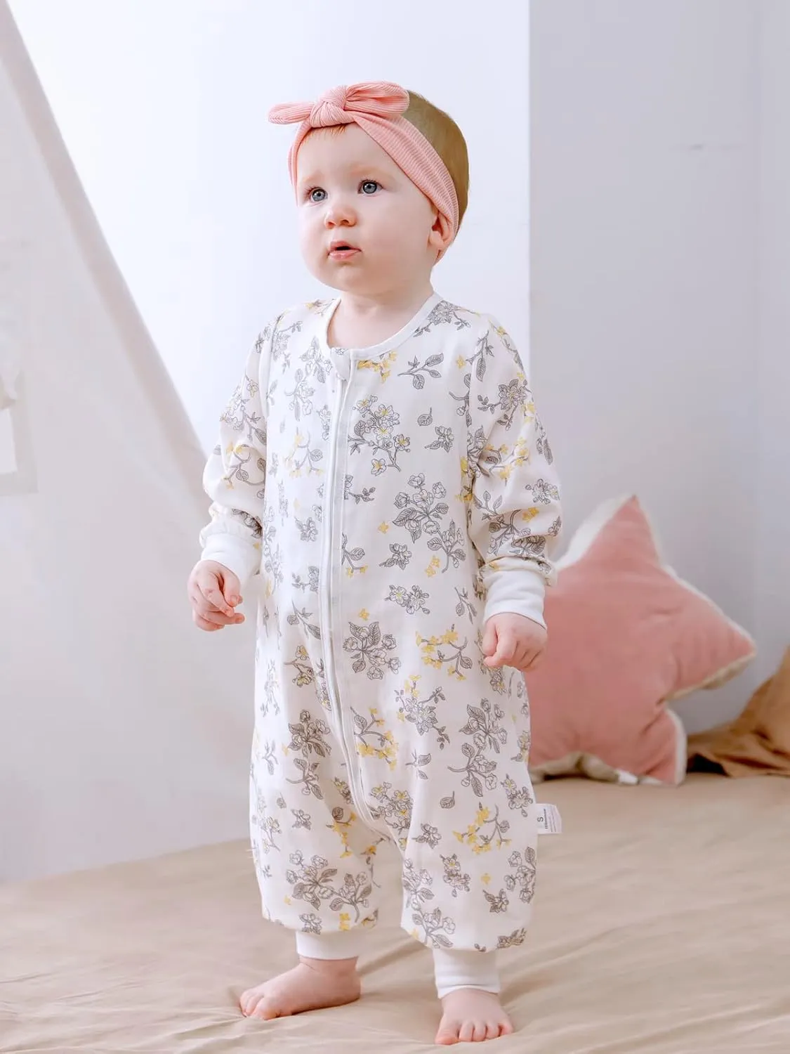 toddler Muslin Original 100% Cotton Sleeping Sack Sleep Bag with legs Baby Wearable Blankets Long Sleeves 1-4T