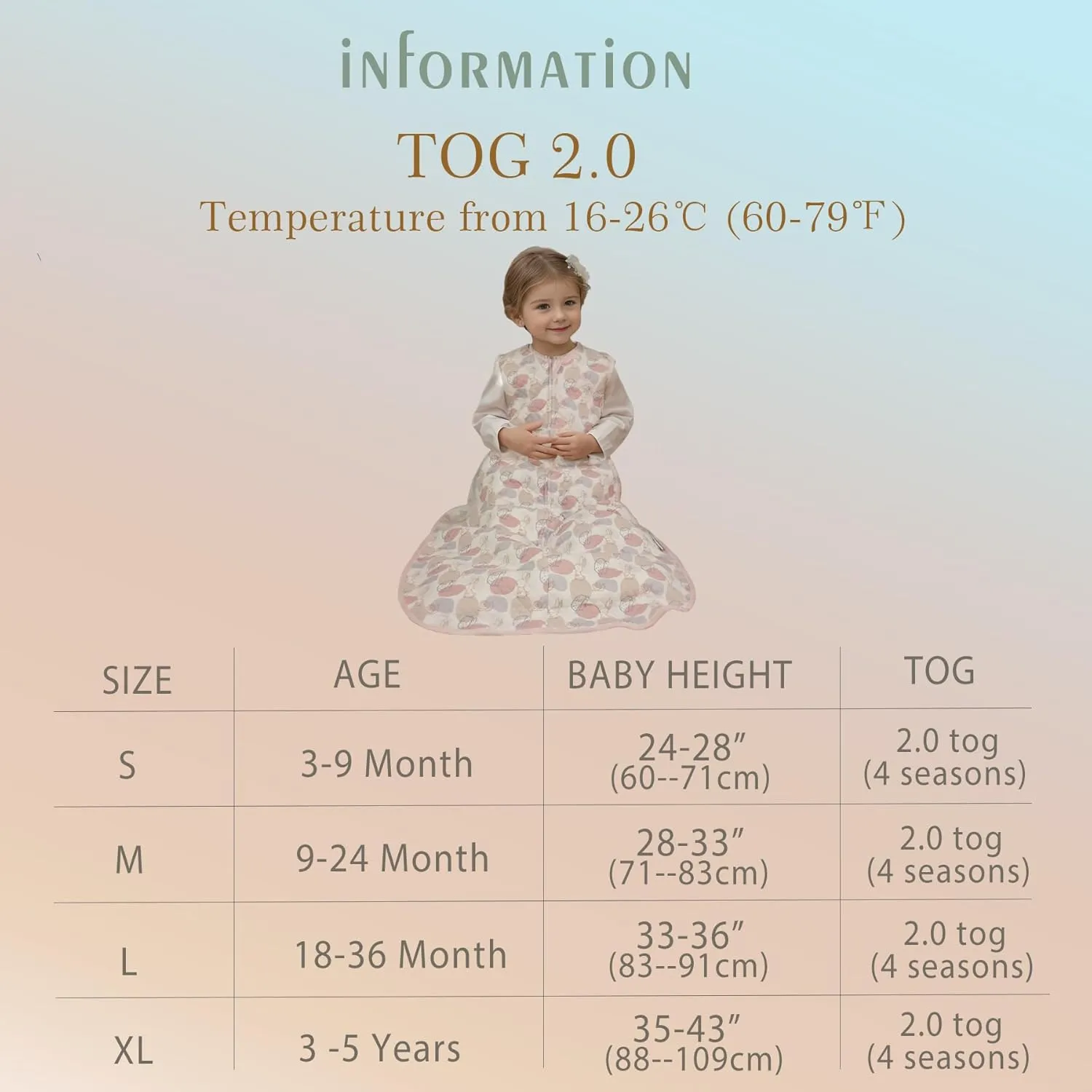 Toddler Sleep Sack (18-36 Months) Tog 1.5 Baby Wearable Blanket 2-3t Cotton Warm 4 Seasons Girl Large Quilted Infant Sleeping Bag Soft Sleeveless Sleeper Bag