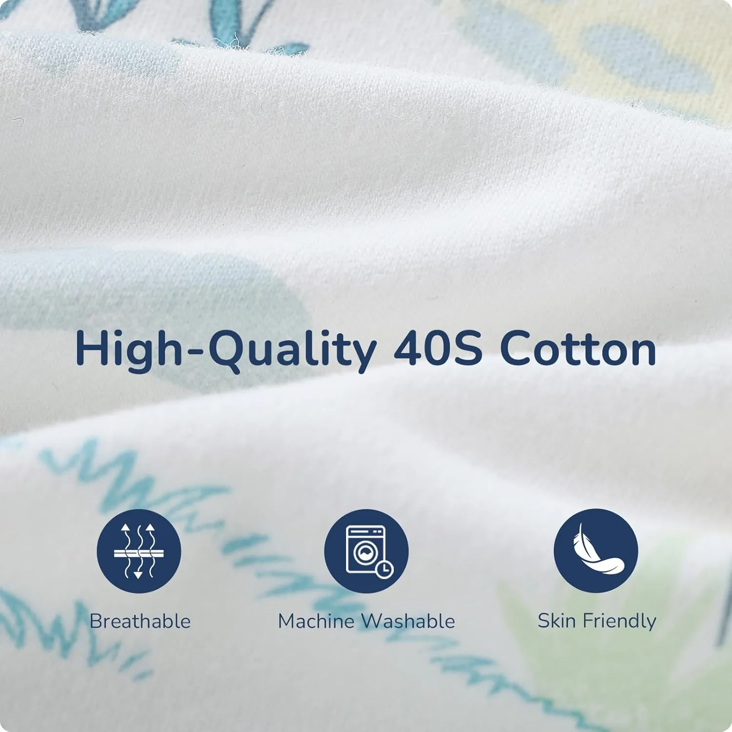 Toddler Sleep Sack with Feet, 1.0 TOG Removable Long Sleeve Combed Cotton Sleep Sack with Legs, Soft Wearable Blanket Baby Sleeping Bag for Kids 24-36 Months