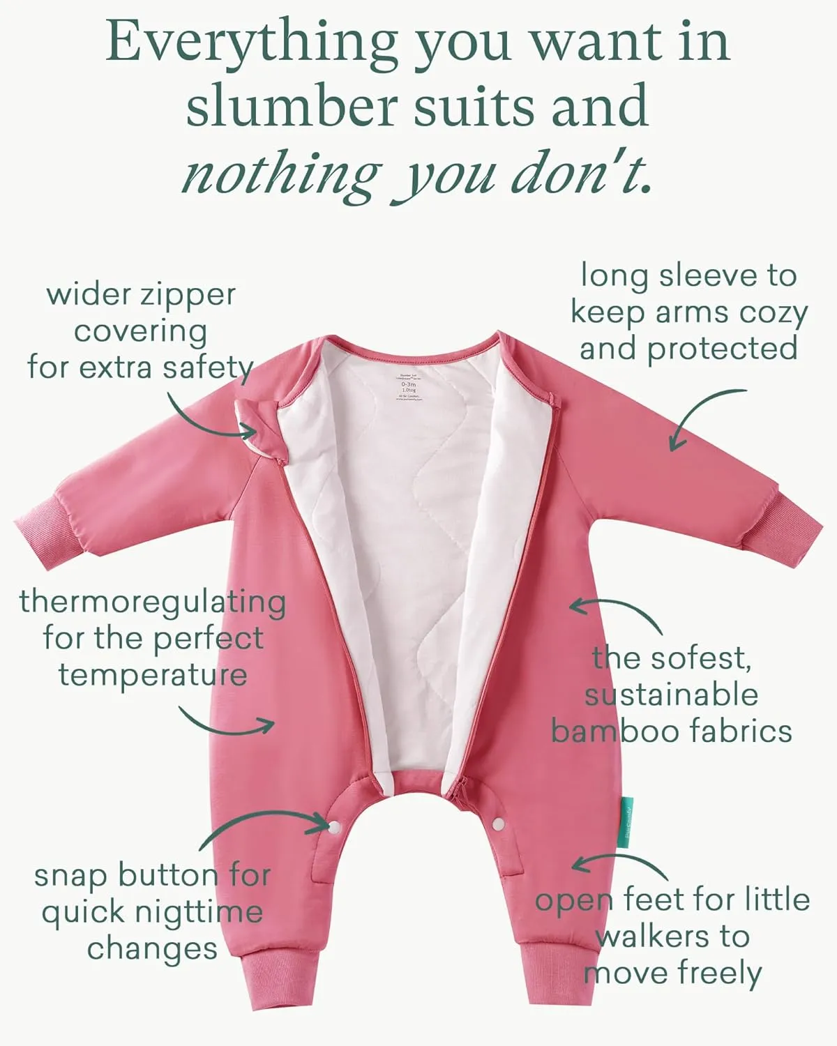 Toddler Sleep Sack with Feet, Long Sleeve 1.0 TOG Baby Sleeping Bag with Legs, 2-Way Zipper Wearable Blanket for Walkers, Berry