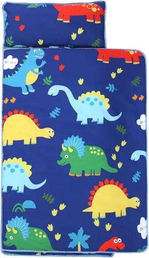 Toddler Sleeping Bag, Toddler Nap Mat, Rollup Design Kid Sleeping Mat with Removable Pillow & Blanket, Bag for Daycare Preschool Travel Camping