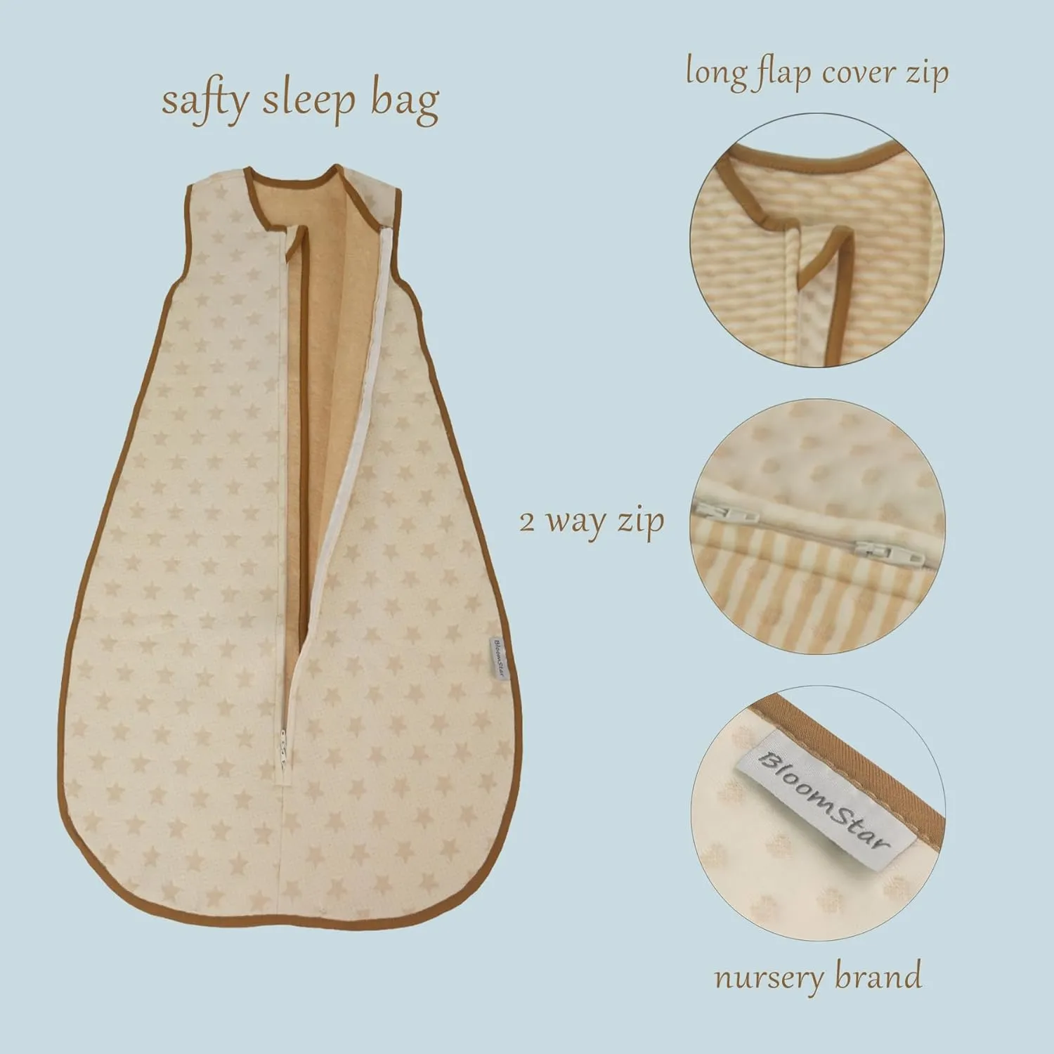Toddler Sleeping Sack 2-3T Large Tog 2.0 Cotton Warm Baby Wearable Blanket Sleeping Bag 18-36 Months Sleeveless 4 Seasons Soft Quilted with Filling Unisex Infant Sleeper Sack