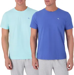 Tommy Bahama - Men's Essential 2 Pack T Shirts, Short Sleeve Crew Neck Stretch Jersey Top for Sleep or Lounge