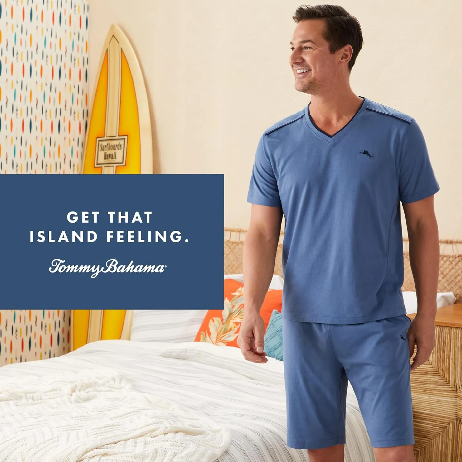 Tommy Bahama - Men's Essential Lounge Short, Cotton Blend Pajama Shorts for Sleep or Lounge