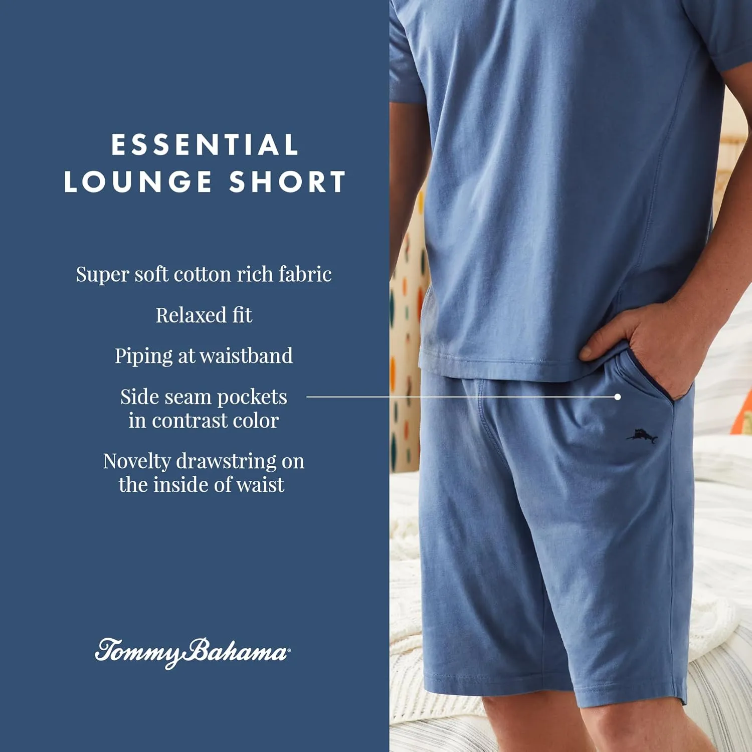 Tommy Bahama - Men's Essential Lounge Short, Cotton Blend Pajama Shorts for Sleep or Lounge