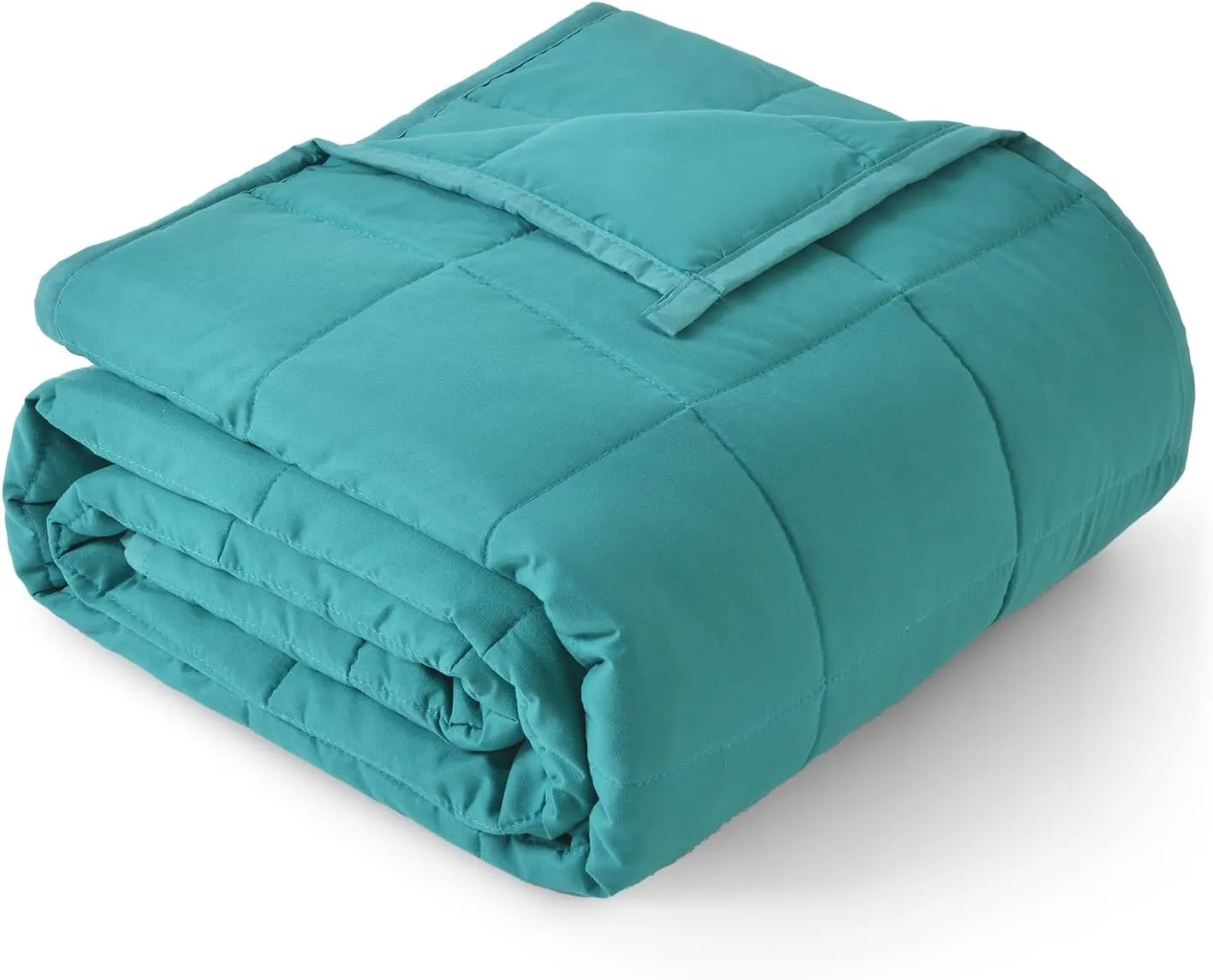 Topblan Breathable Ultra Soft 15lbs Weighted Blanket, Twin Full Size, Warm Heavy Blanket with Glass Beads, 48 x 72 inches, Green