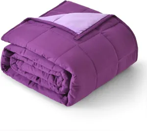 Topblan Weighted Blanket Full Size, Breathable Ultra Soft 12lbs Weighted Blanket for Adults, Weighted Blanket for Bed Sofa,Warm Heavy Blanket Machine Washable,48 x 72 inches, Purple