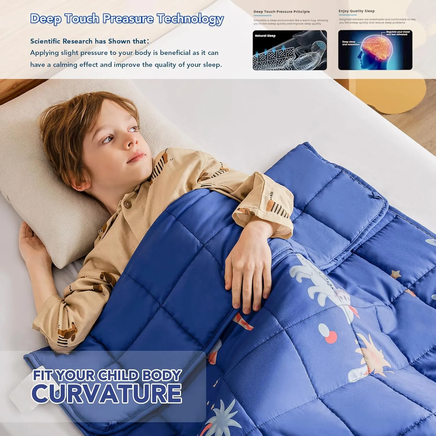 Topcee Weighted Blanket (3lbs 36"x48") Heavy Weighted Blanket Cooling Blanket for Sleeping Perfect for 20-40 lbs,Throw Size Breathable Blanket with Premium Glass Bead