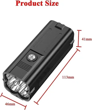 Torch Large Torch Flashlight Searchlight LED Tactical Flashlight - High Lumen, Zoomable, Modes, Water Resistant Light - Camping Accessories, Outdoor Gear, Emergency Flashlights，Power Bank Flashlight