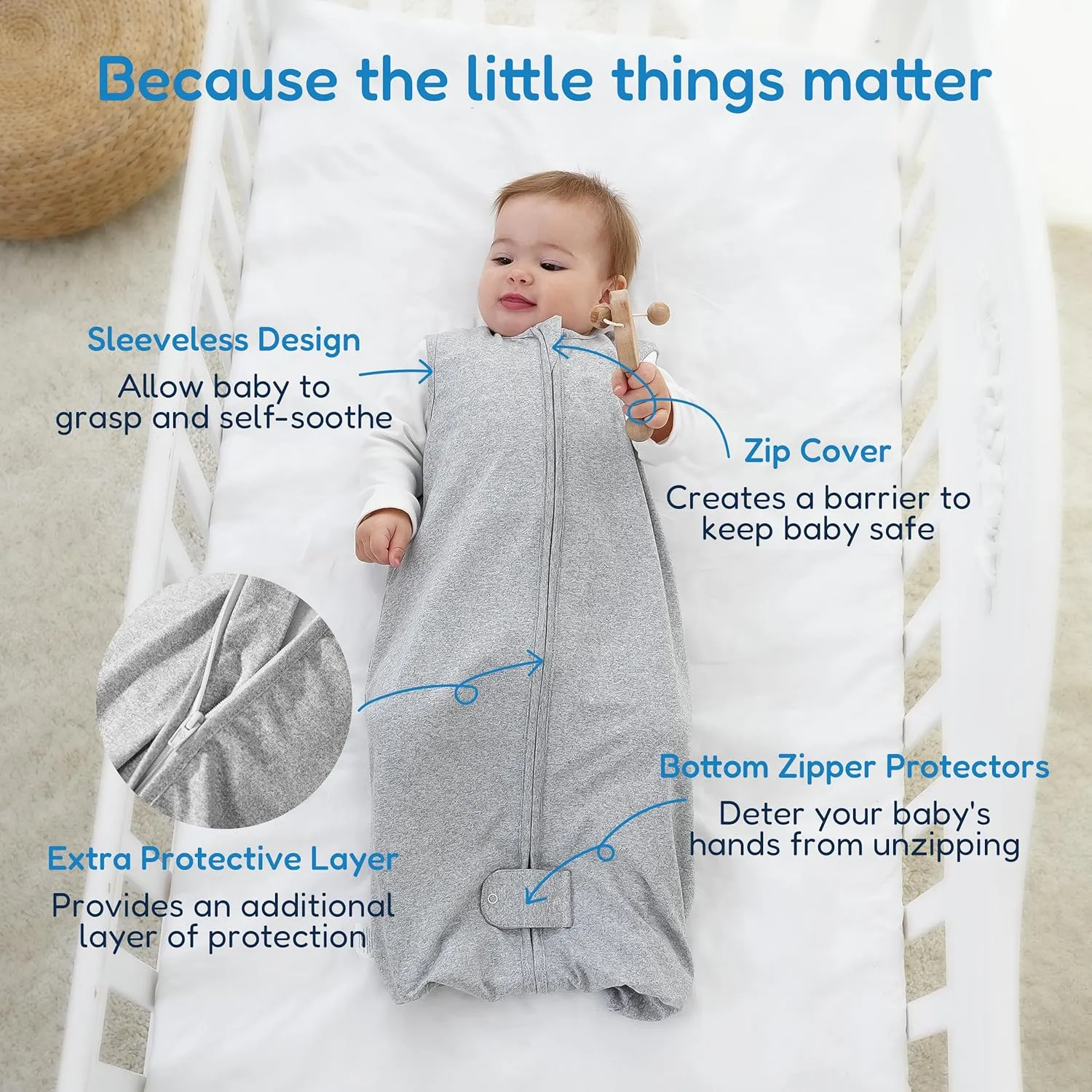 TotAha Boho Lion Sleep Sack 0-3 months 3 Pack, Ultra-Soft Newborn Baby Wearable Blanket Sleeping Bag, Light Infant Sleeping Sacks 0.5 TOG