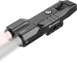 TOUGHSOUL MLOK Picatinny Mounted 1450 Lumen Flashlight 940nm IR Illuminator Infrared Flashlight Combo, Low-Profile Tactical Light with Built-in Rechargeable Battery (Picatinny Mounted)