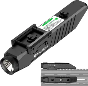 TOUGHSOUL Tactical Flashlight 1450 Lumen Picatinny Rail MLOK Mounted with Momentary Strobe Function Rifle Flashlight (Picatinny Mlok)