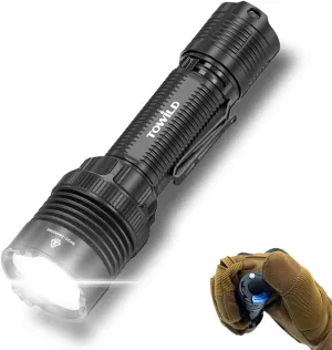 towild BK20 Tactical Flashlight,Bright 5100 High Lumens LED Flashlights,Rechargeable and Waterproof Flashlights,Powerful Handheld Flash Light for Hiking, Camping, Outdoor Activities (Black)