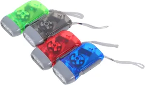 TOYANDONA 4Pcs Wind Up Hand Crank Mini Flashlight Portable Squeeze for Outdoor Camping Hiking Emergency Lighting Lightweight and Compact Design