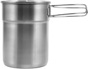 Toyvian 2pcs Stainless Steel Cups with Foldable Handles for Camping Hiking and Picnics Lightweight Stackable Design for Beer and Water Portable Outdoor Mugs
