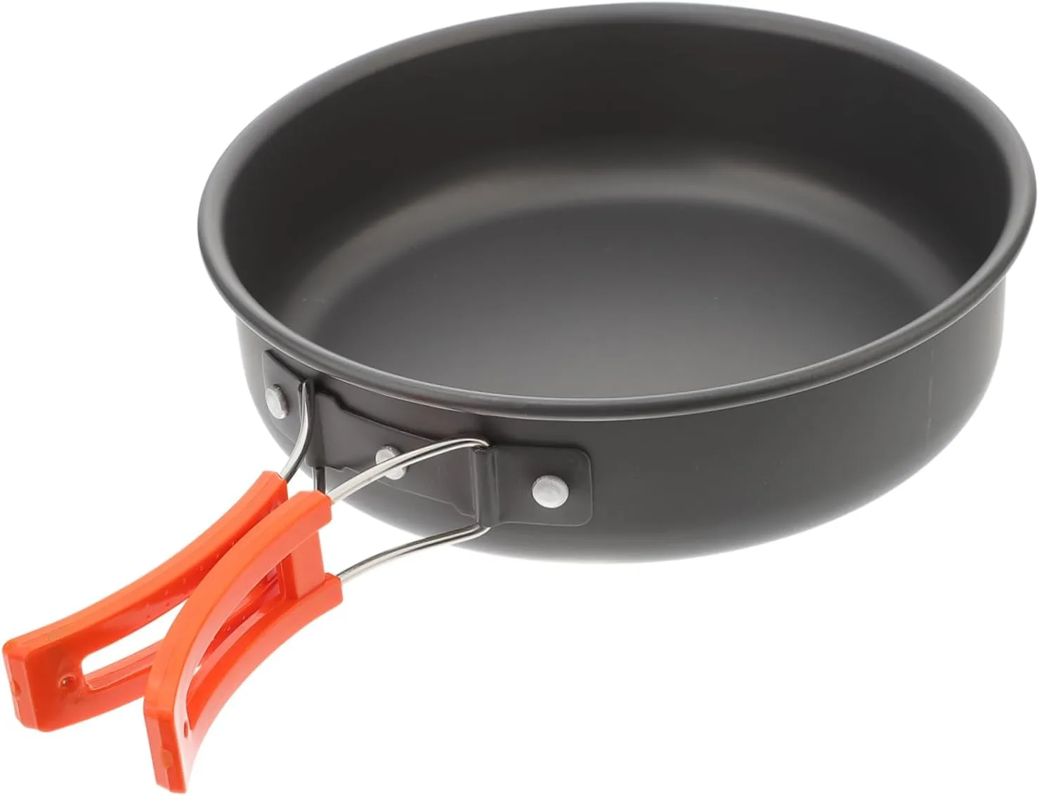 Toyvian Portable Frying Pan for Camp Cooking Aluminum Camping Pot Cooking Utensils