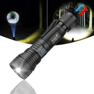 TrustFire E6 Rechargeable Flashlights High Lumens, 1500 Lumens Super Bright Flashlight 5 Modes Zoomable LED Flashlight Waterproof Flash Lights for Emergency, Outdoor, Home, Camping, Hiking