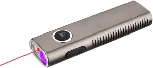 TrustFire Mini X3-SE Rechargeable Flat EDC Flashlight with White Light, UV Light and Red Beam, 1200 Lumens LED Flashlights Combo, Triple Light Sources Pocket Lights IPX6 for Emergency (Grey)