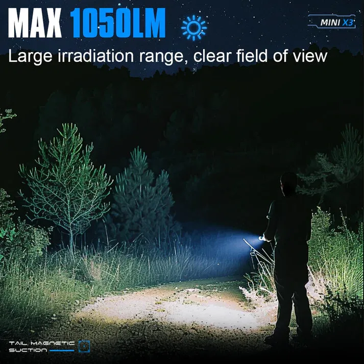 TrustFire MiniX3 EDC Multi-Function Flashlight Available with white light, flood light, green laser, and UV or red light options(BUY NOW AND ENJOY AUTOMATIC 20% OFF)