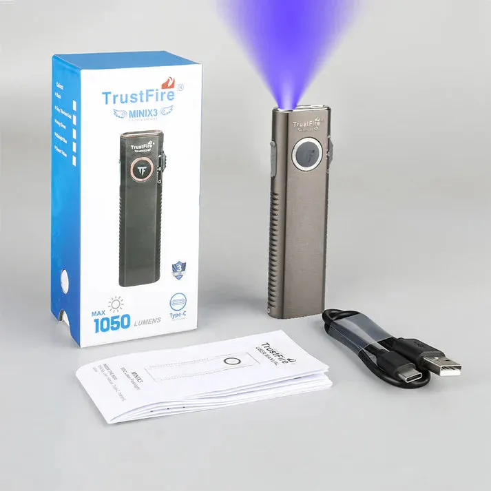 TrustFire MiniX3 EDC Multi-Function Flashlight Available with white light, flood light, green laser, and UV or red light options(BUY NOW AND ENJOY AUTOMATIC 20% OFF)