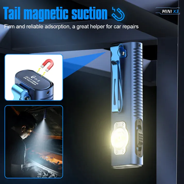 TrustFire MiniX3 EDC Multi-Function Flashlight Available with white light, flood light, green laser, and UV or red light options(BUY NOW AND ENJOY AUTOMATIC 20% OFF)