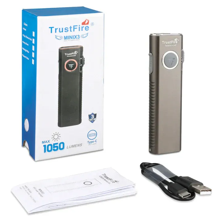 TrustFire MiniX3 EDC Multi-Function Flashlight Available with white light, flood light, green laser, and UV or red light options(BUY NOW AND ENJOY AUTOMATIC 20% OFF)