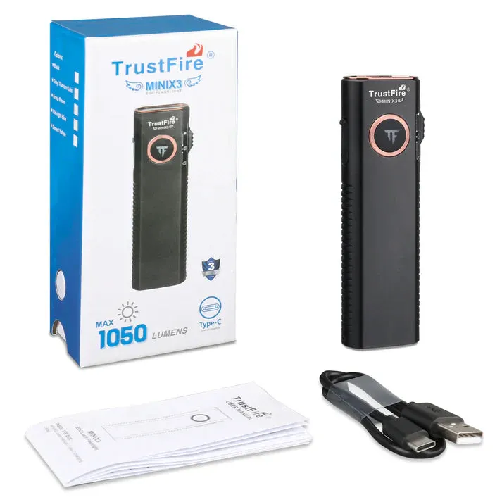 TrustFire MiniX3 EDC Multi-Function Flashlight Available with white light, flood light, green laser, and UV or red light options(BUY NOW AND ENJOY AUTOMATIC 20% OFF)