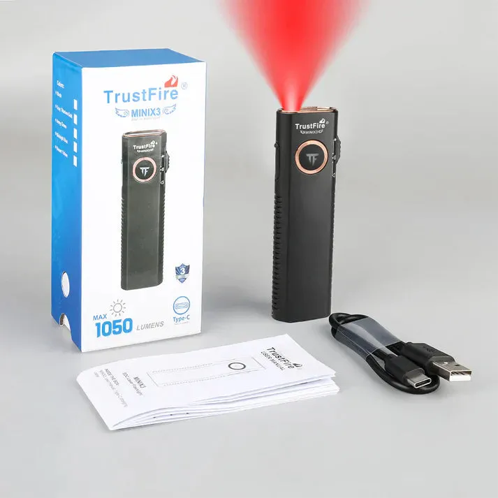 TrustFire MiniX3 EDC Multi-Function Flashlight Available with white light, flood light, green laser, and UV or red light options(BUY NOW AND ENJOY AUTOMATIC 20% OFF)