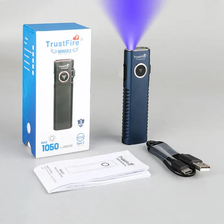 TrustFire MiniX3 EDC Multi-Function Flashlight Available with white light, flood light, green laser, and UV or red light options(BUY NOW AND ENJOY AUTOMATIC 20% OFF)