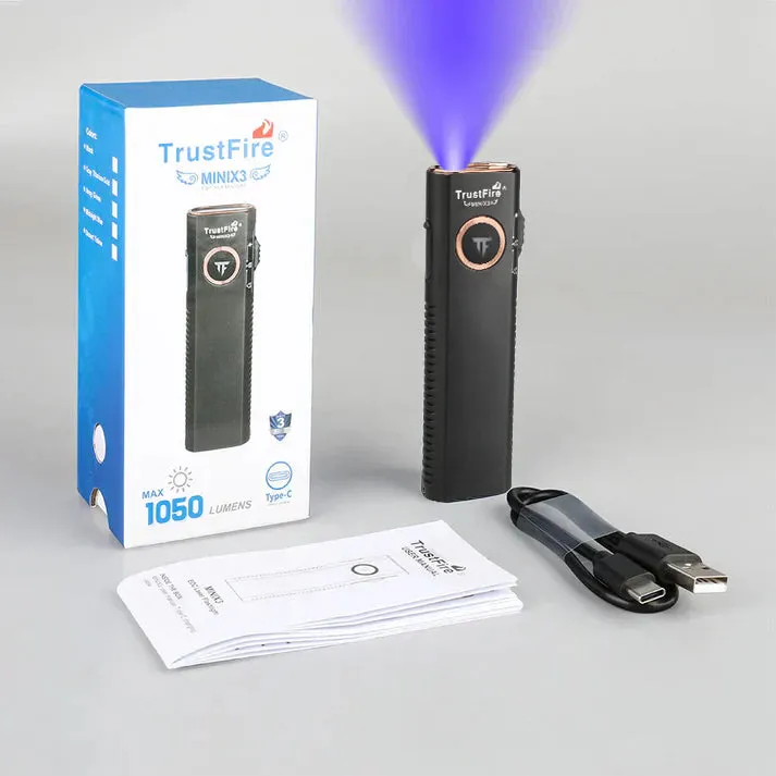 TrustFire MiniX3 EDC Multi-Function Flashlight Available with white light, flood light, green laser, and UV or red light options(BUY NOW AND ENJOY AUTOMATIC 20% OFF)