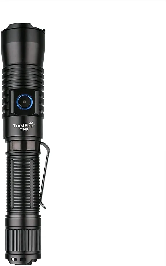TrustFire T30R LEP Flashlight 460 Lumen 1100 Meter Ultra Long Throw Tactical Flashlight USB C Charging LED Flashlights with Battery