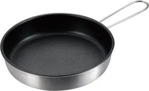 UH-4112 Barbecue Frying Pan, Fluororesin Processed, Aluminum, Folding Handle, Mini Frying Pan, 6.3 inches (16 cm)