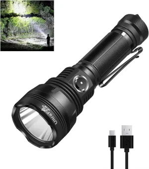 ULTRAFIRE Flashlights High Lumens, 2500 Lumens Rechargeable Flashlights with 6 Lighting Modes, Bright Flashlights for Home, Camping, Dog Walking UF-H6