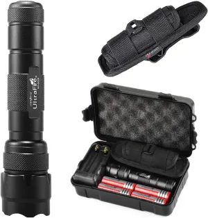ULTRAFIRE LED Flashlight with Holster,WF-502B 1000Lumen Single Mode Mini Flashlight, Duty Belt Tactical Flashlight Holster,Outdoor Handheld Flashlight Include UFB26 and Charger