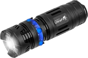 ULTRAFIRE Rechargeable Fidget Spinners Mini Flashlight, 350 High Lumens Pocket EDC Flashlight, Glow in Dark Super Bright LED Small Flashlights Fidget Spinner for Kids and Adult (Black)